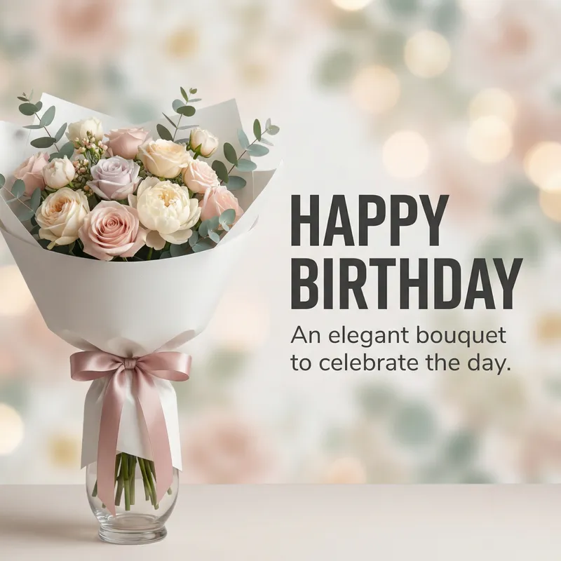 Celebrate every year in style! A birthday bouquet that says it all without a word...