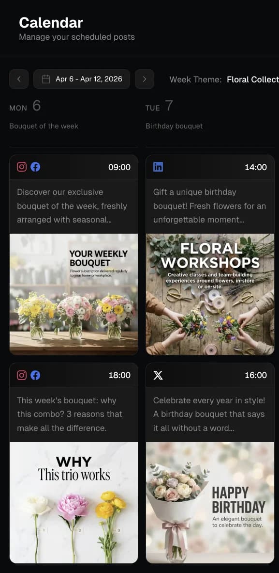 ReadyToPost Calendar Preview