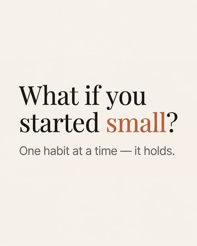 Editorial visual: “What if you started small?”
