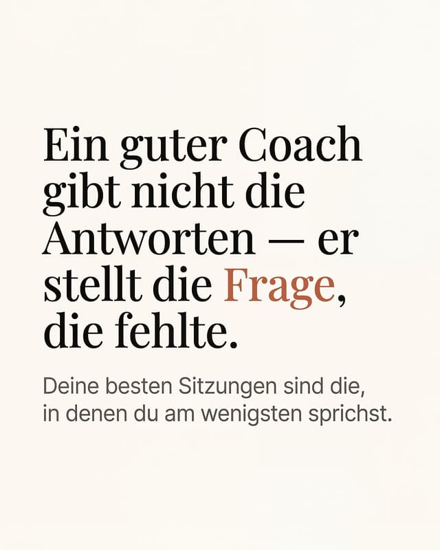 Redaktionelles Visual: „Ein guter Coach gibt nicht die Antworten“