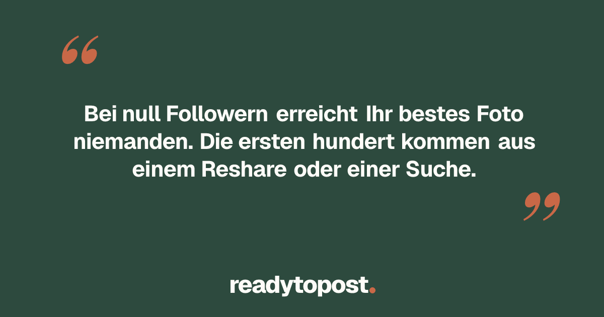 Erste Instagram-Follower als Fotograf