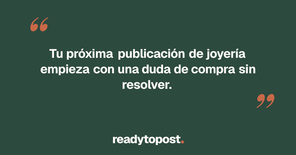 Ideas de contenido Instagram para joyería