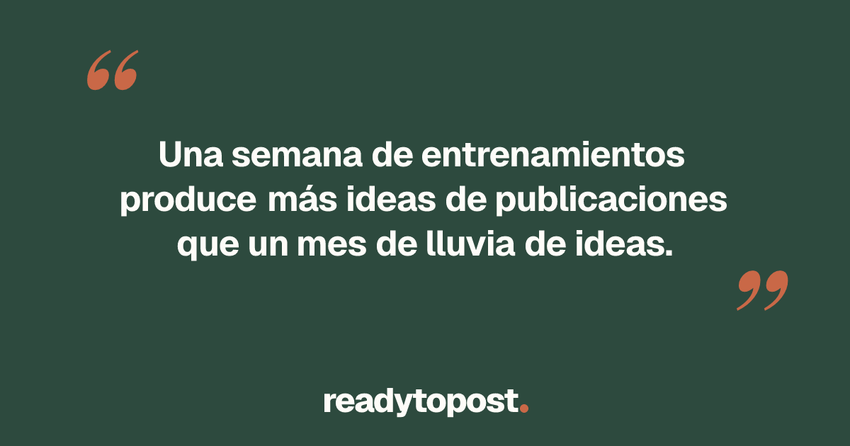 Ideas de contenido para entrenadores personales
