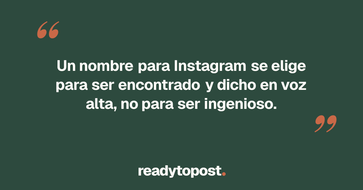 Ideas de nombres para Instagram: cómo elegir