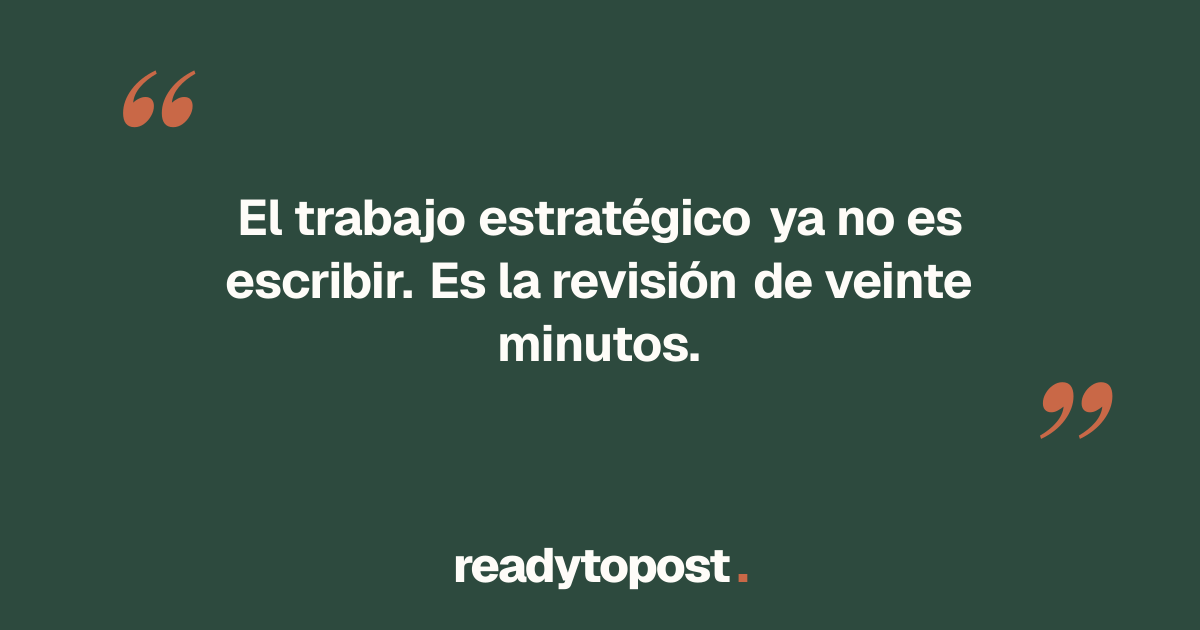 La revisión del martes es el nuevo trabajo