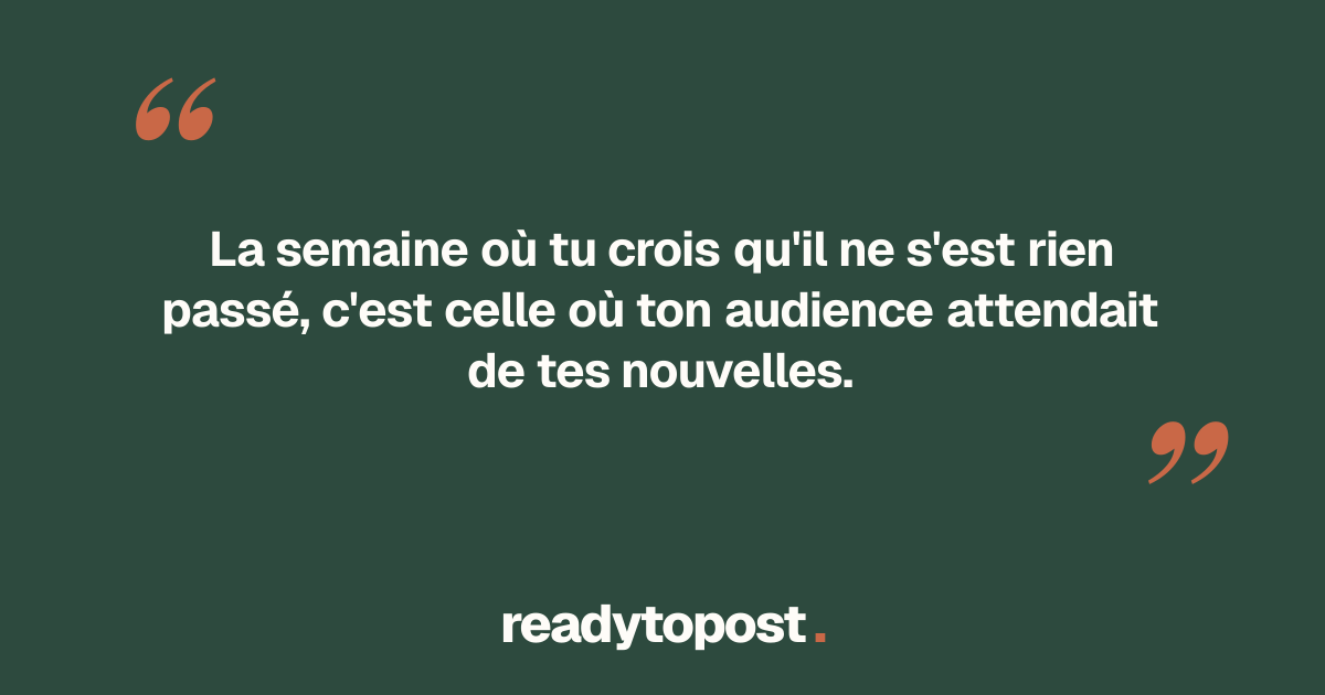 Quand rien ne s'est passé cette semaine