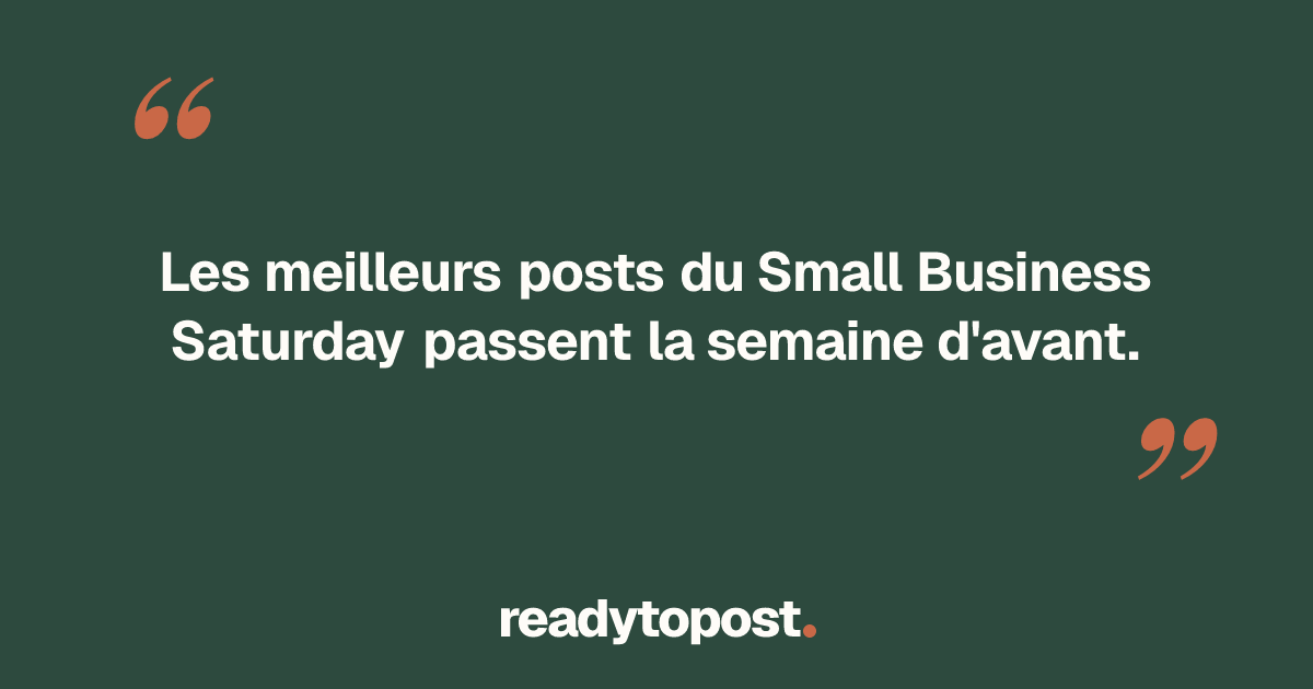 Small Business Saturday : 9 idées de posts