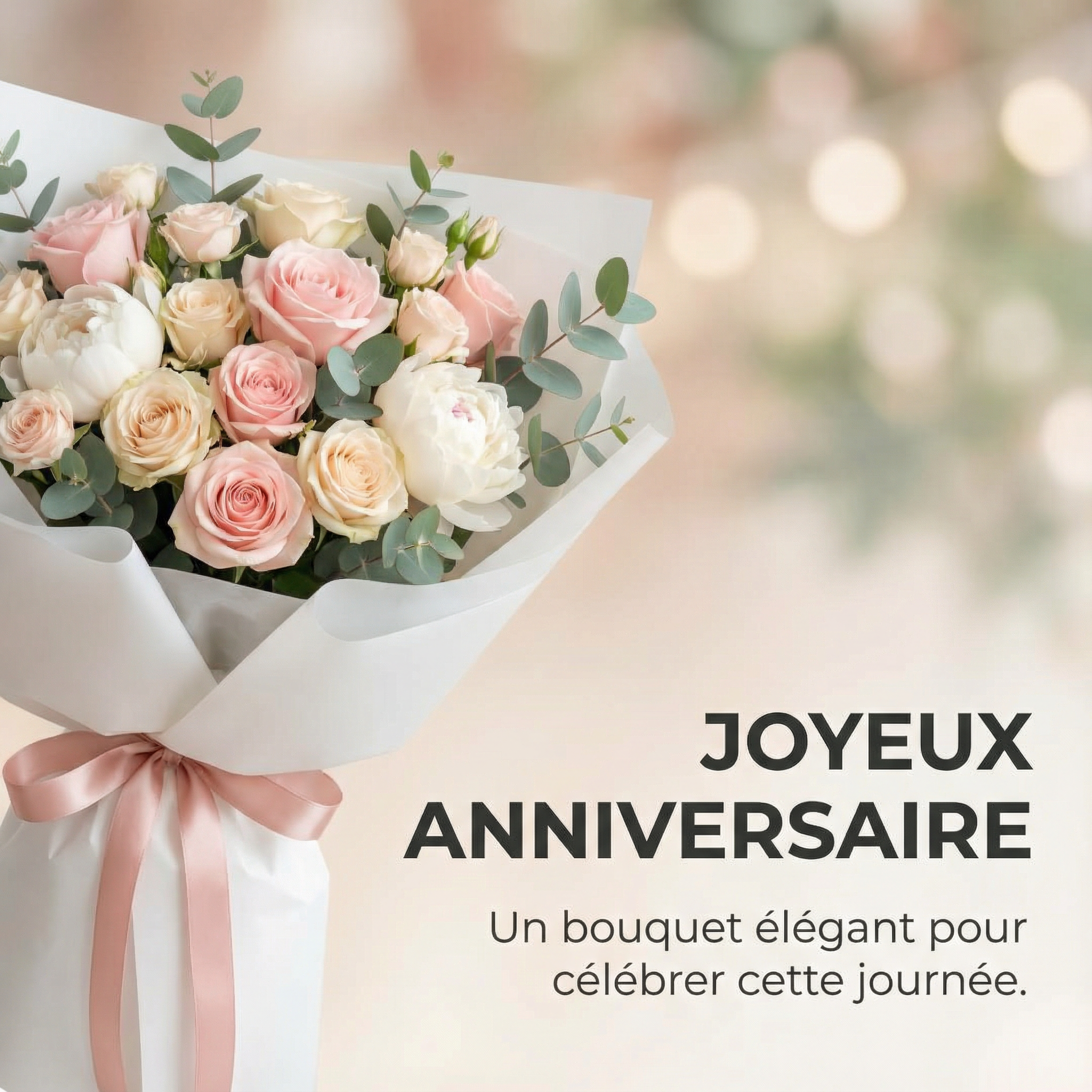 Célébrez chaque année avec éclat ! Un bouquet d'anniversaire qui dit tout sans un mot...