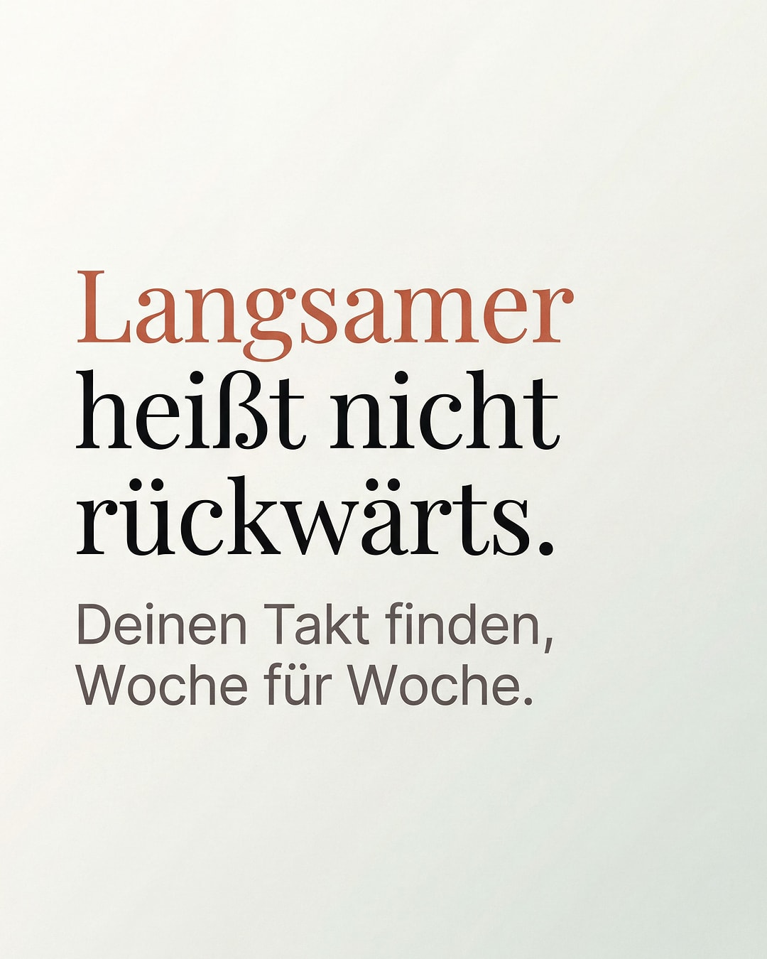 Redaktionelles Visual: „Langsamer heißt nicht rückwärts“